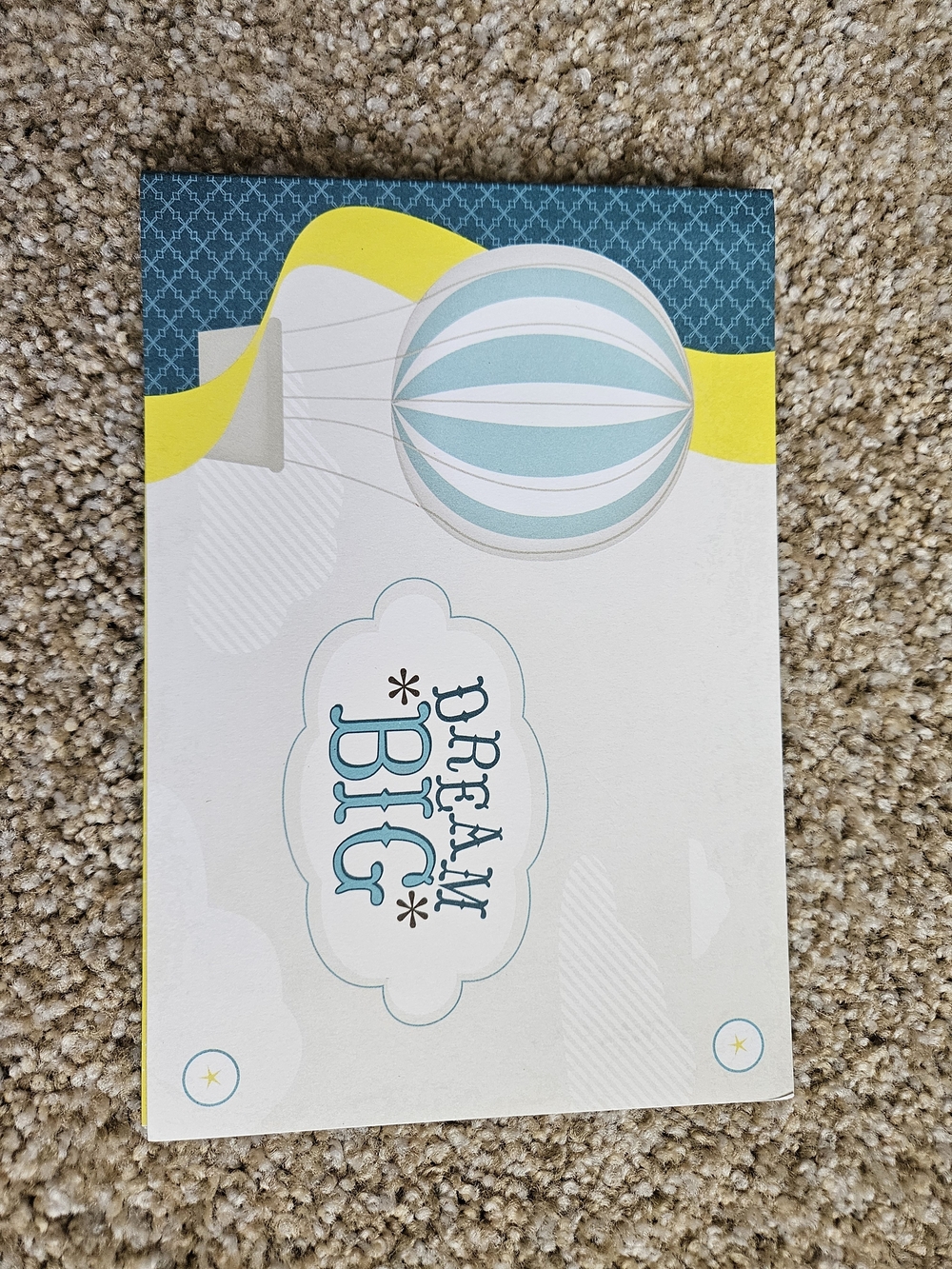 Creative Memories Dream Big Dreams And Goals Book- Blue & Yellow